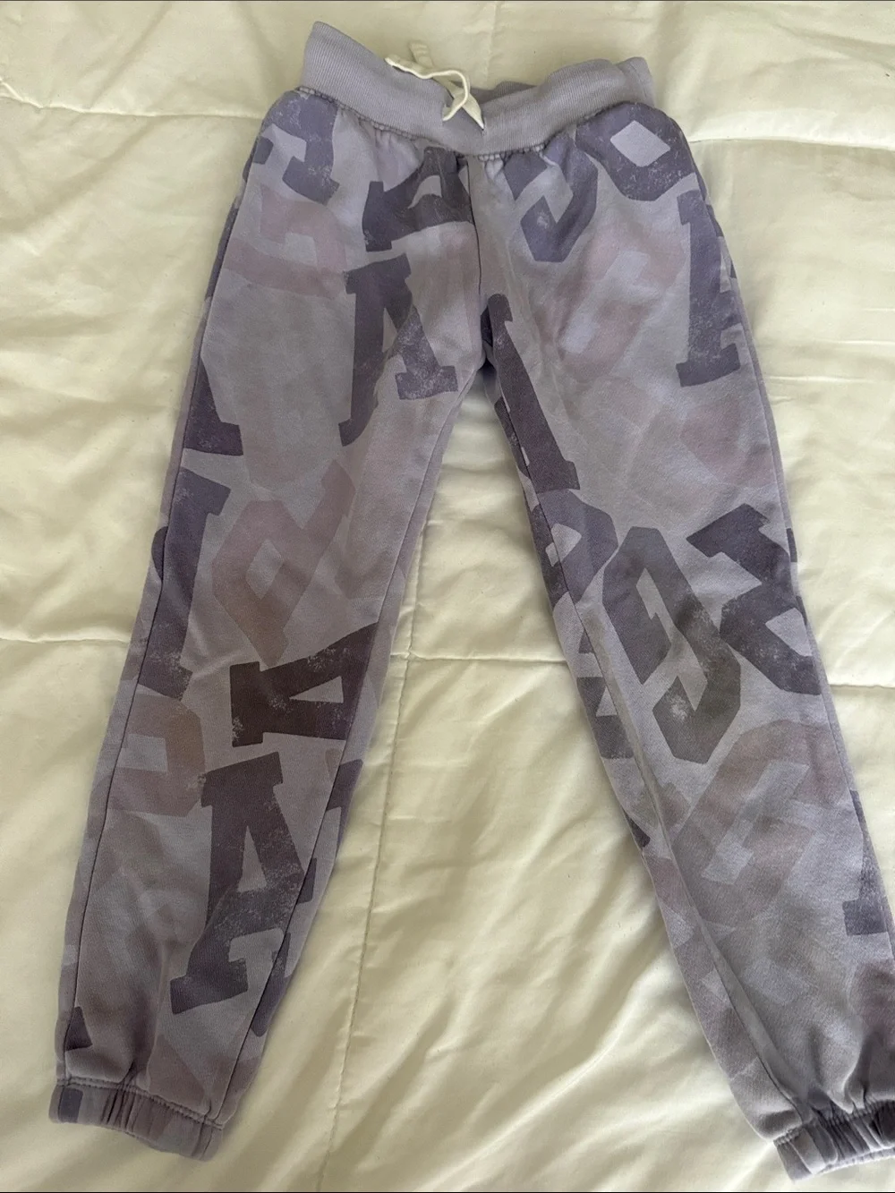 GAP Lavender Letter Print Hoodie & Jogger Set